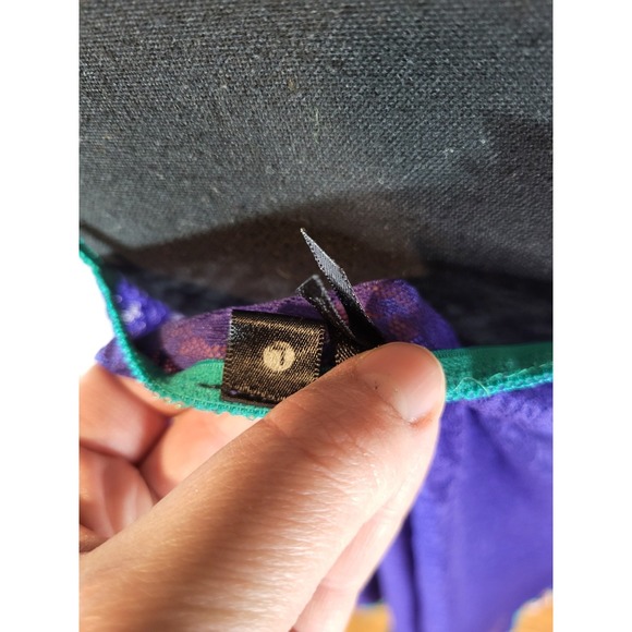 Kensie Purple & Teal Full Lace Chemise Lingerie Size Large Retro - Picture 7 of 7